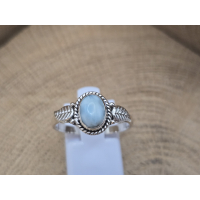 Echt zilveren ring met Larimar